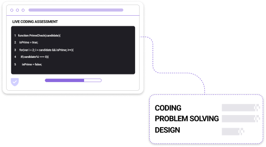 Live coding assessment tool of the Nova AI talent partner platform